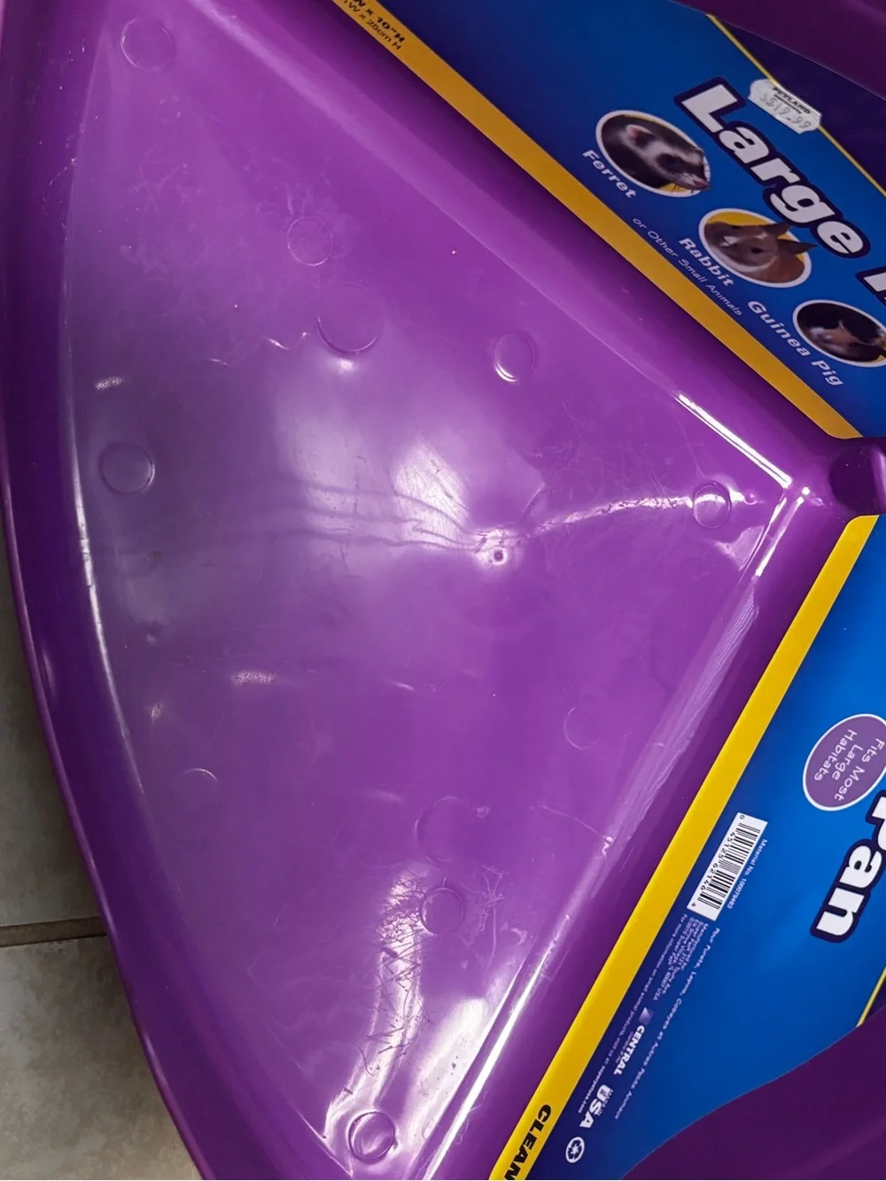 Super Pet Small Animal Large Purple Hi-Corner Litter Pan